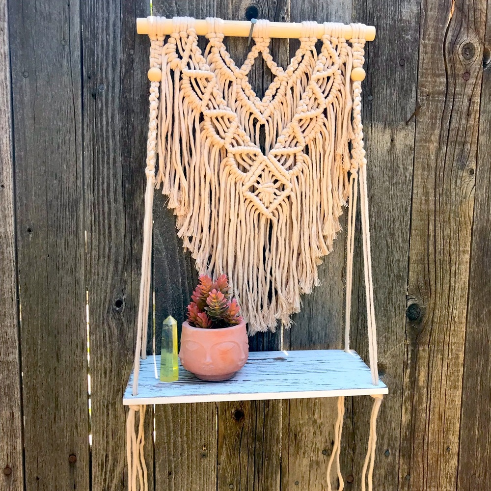 Stunning Handmade Macrame Shelf